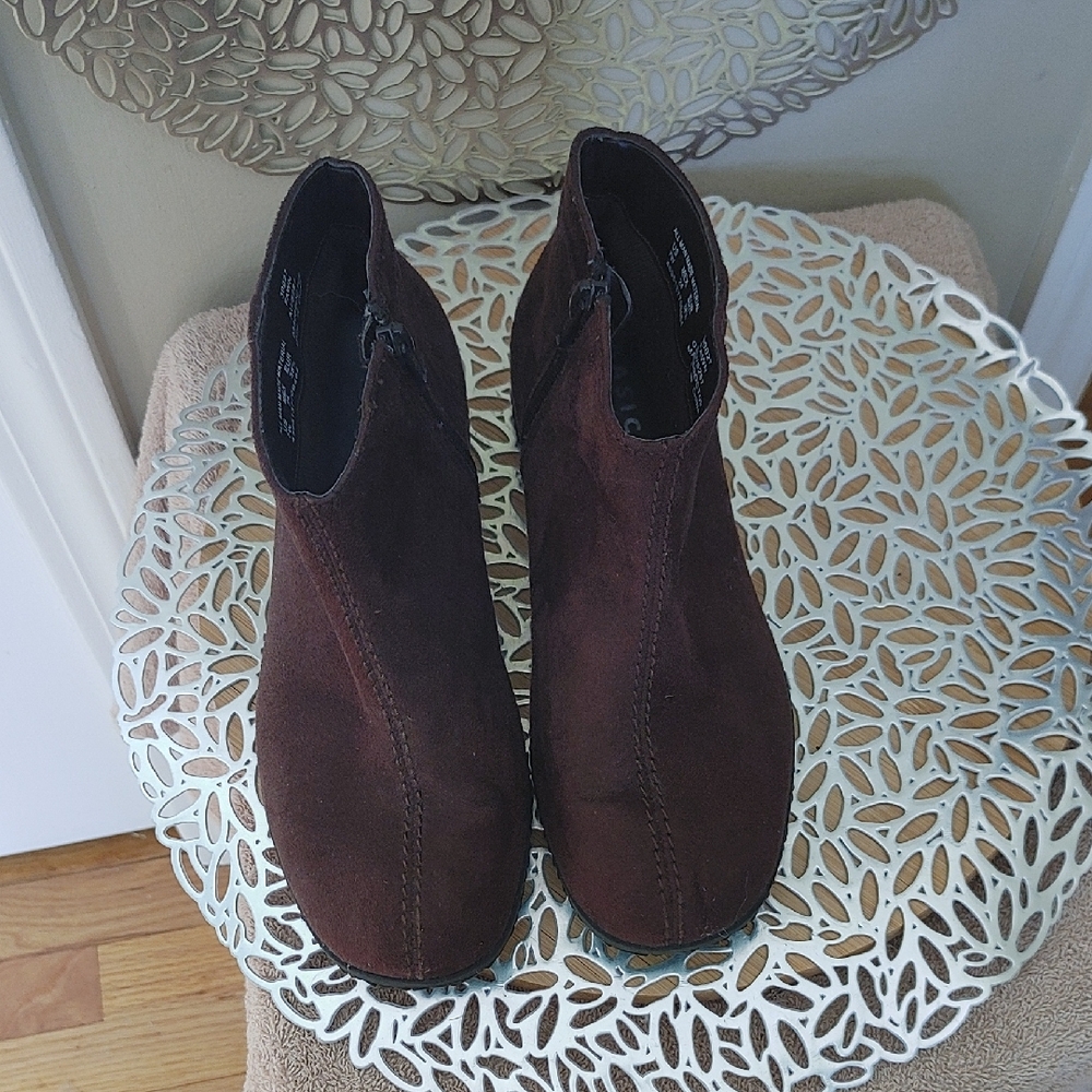 Brown Suede Ankle Boots